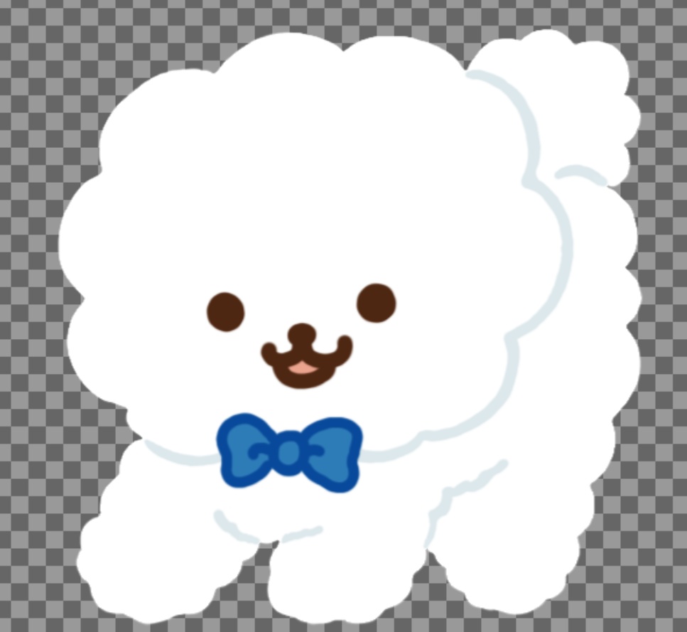 リボンのビションフリーゼ アクリルキーホルダー