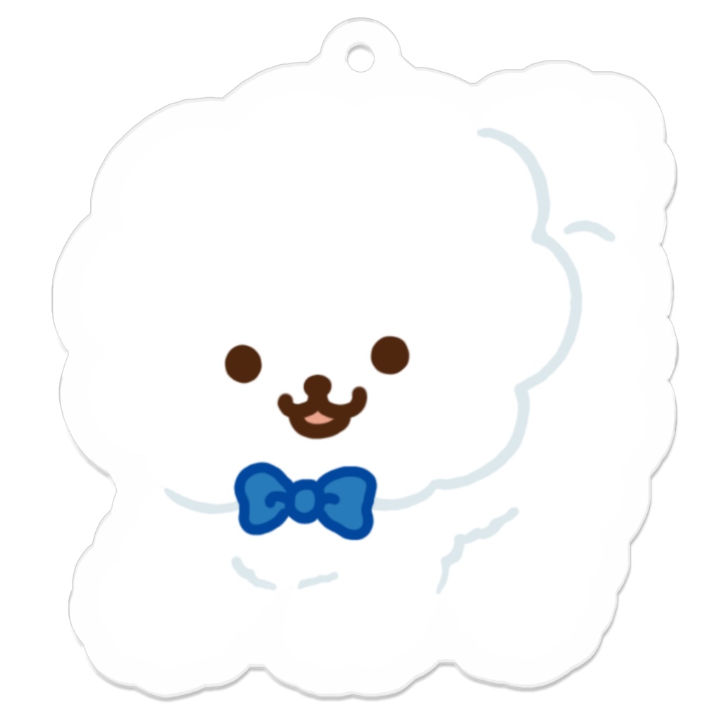 リボンのビションフリーゼ アクリルキーホルダー