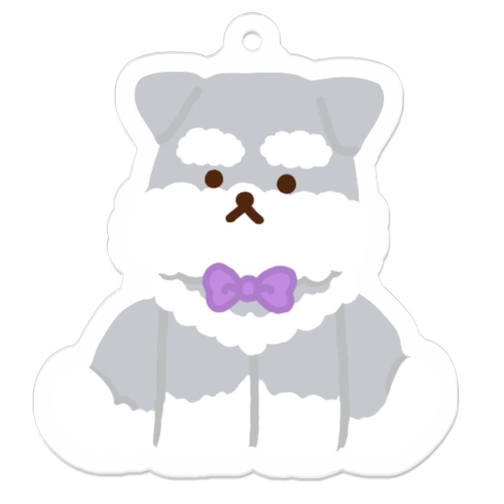 シュナウザーのアクリルキーホルダー