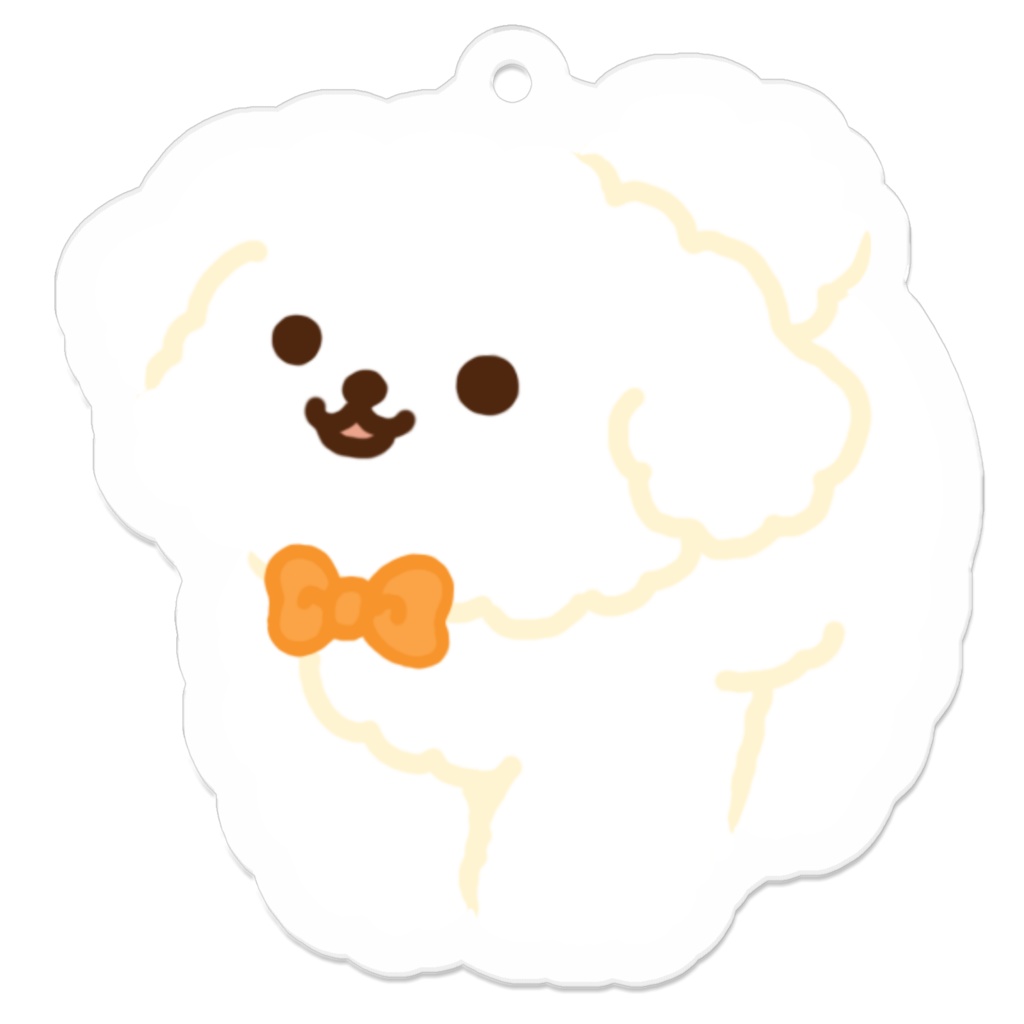 マルチーズのアクリルキーホルダー