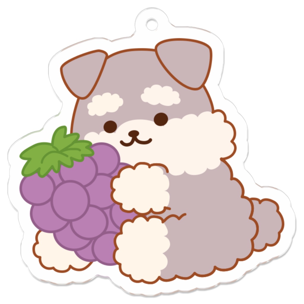 シュナウザー×ぶどう