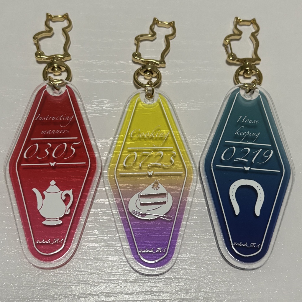 【非公式】執事イメージモーテルキーホルダー【aknkグッズ】