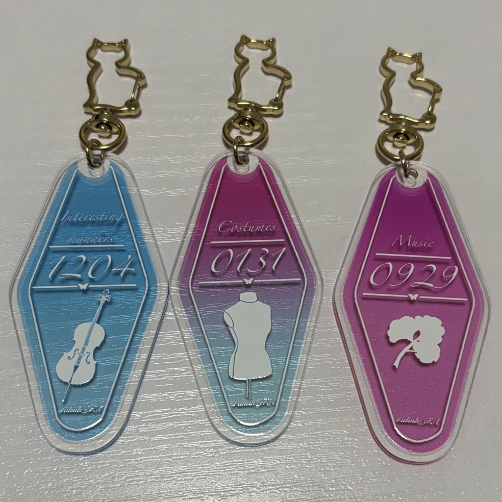 【非公式】執事イメージモーテルキーホルダー【aknkグッズ】