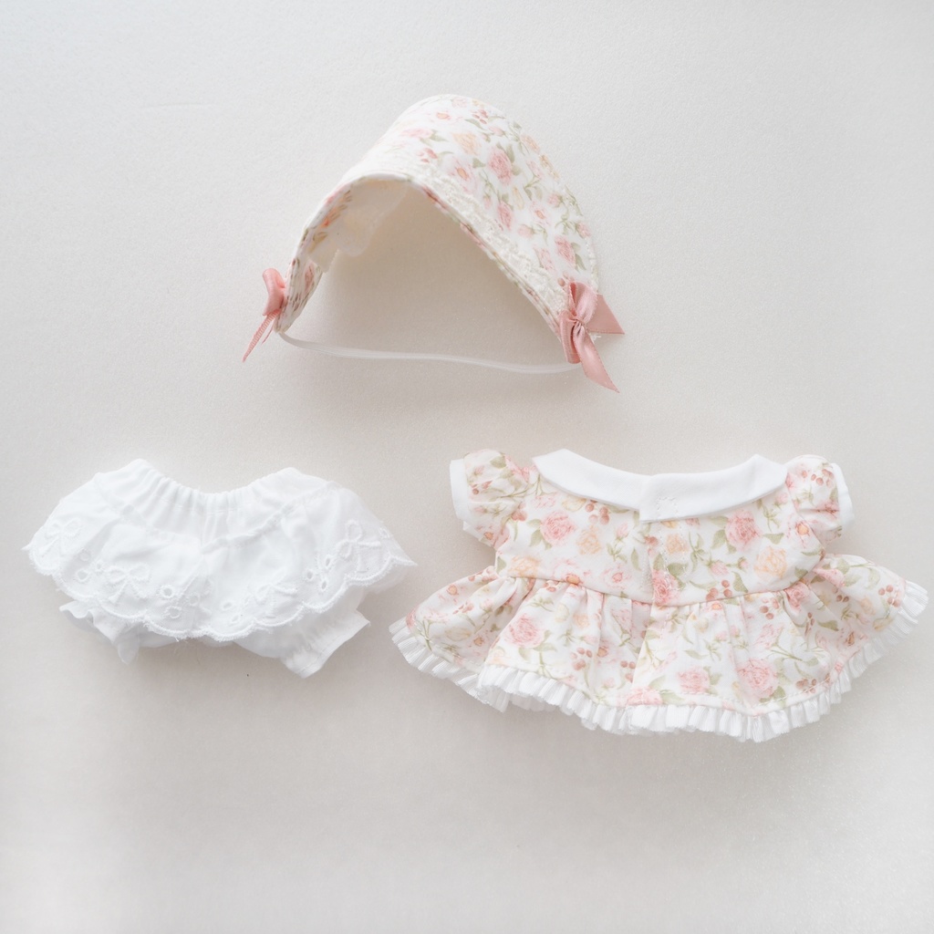 ガーデンワンピース 10cm ぬい服 無属性ぬいぐるみ ハンドメイド