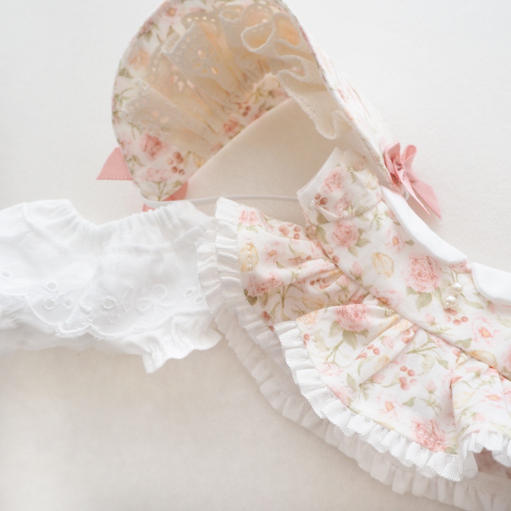 ガーデンワンピース 10cm ぬい服 無属性ぬいぐるみ ハンドメイド