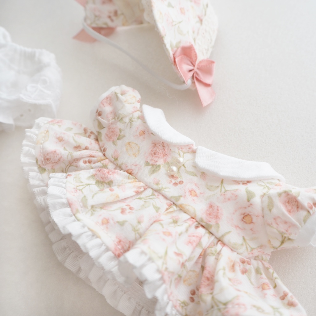 ガーデンワンピース 10cm ぬい服 無属性ぬいぐるみ ハンドメイド