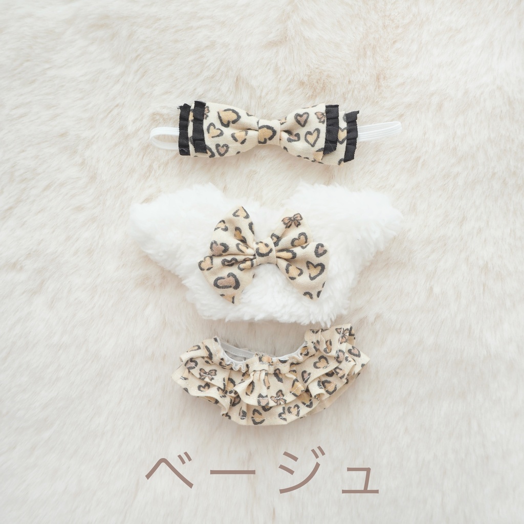 ふわふわぎゃう 10cm ぬい服 無属性ぬいぐるみ ハンドメイド