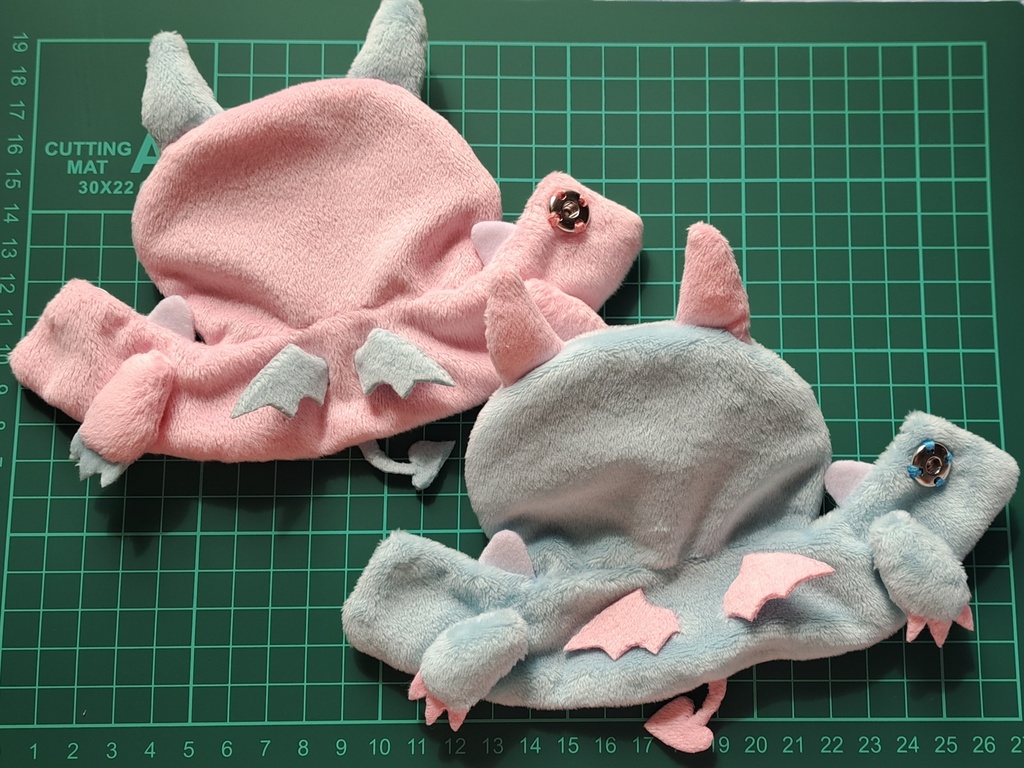 悪魔なフード付ポンチョ服(にじぱぺっと用)