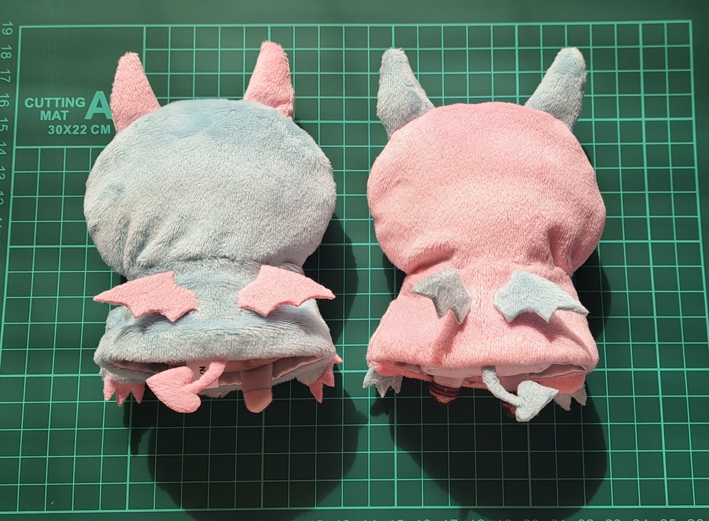 悪魔なフード付ポンチョ服(にじぱぺっと用)