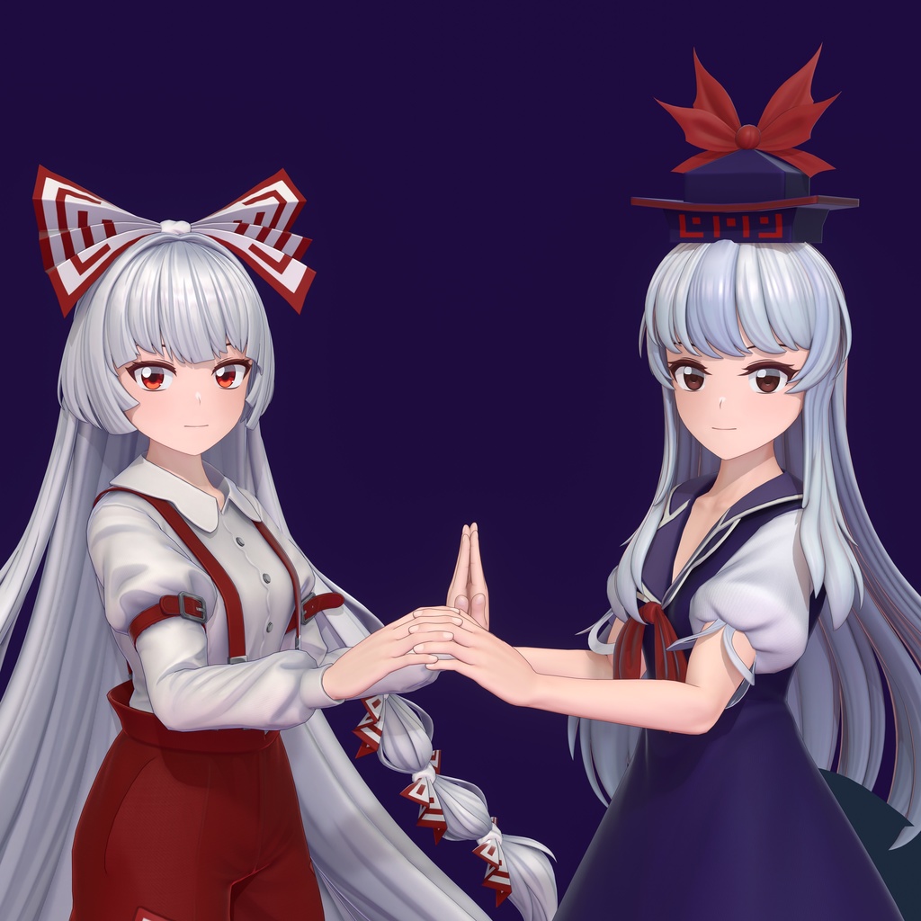 藤原妹紅+上白沢慧音