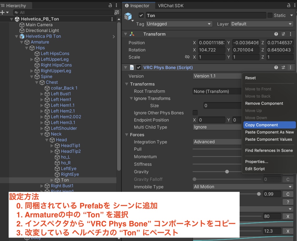 ヘルベチカの舌Physbone