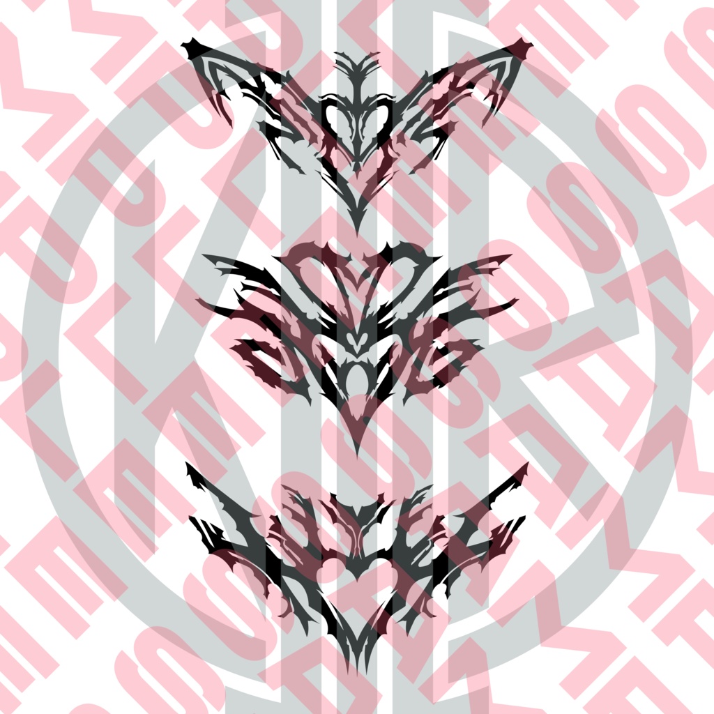 ブラックレター淫紋タトゥー