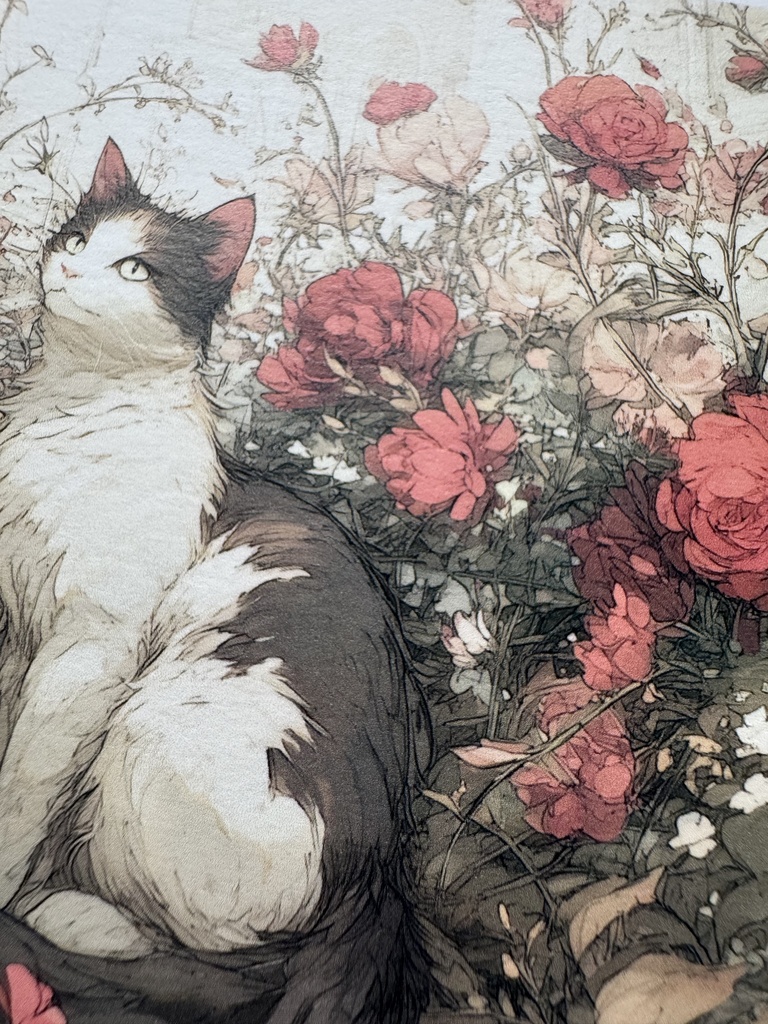 箔押しポストカード 猫 ミニイーゼル付き