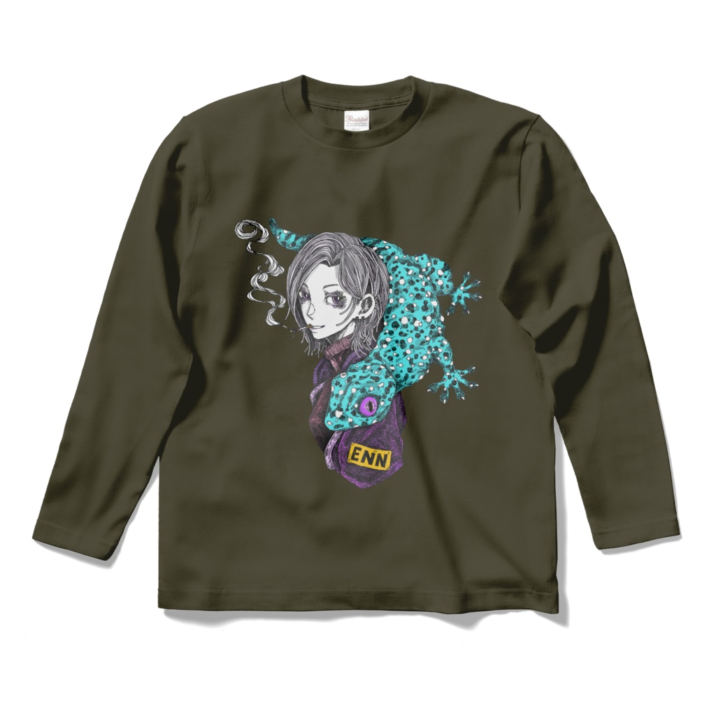 護  ロンT  ｱｰﾐｰｸﾞﾘｰﾝ