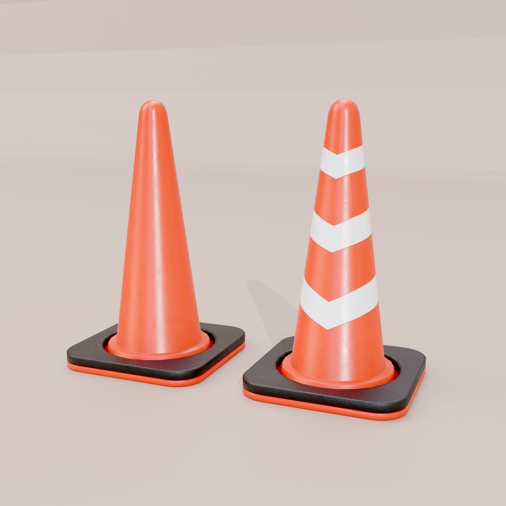 【PBR&Unity対応】軽量 パイロン 8種セット