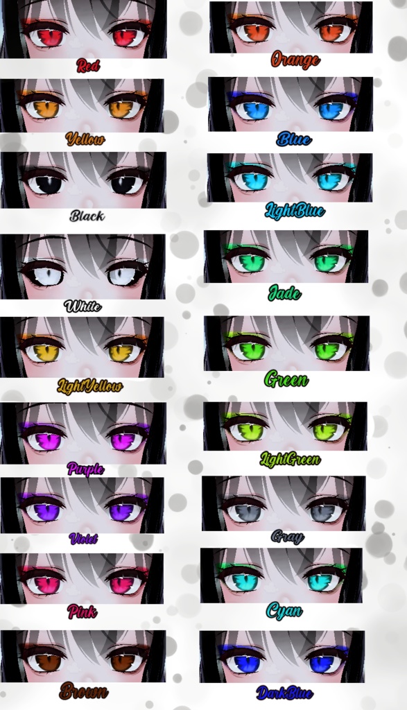 「Bloodie Moon」 - Eye Texture + Makeup + Black Sclera + Emission for Moe「萌」UPDATE!!