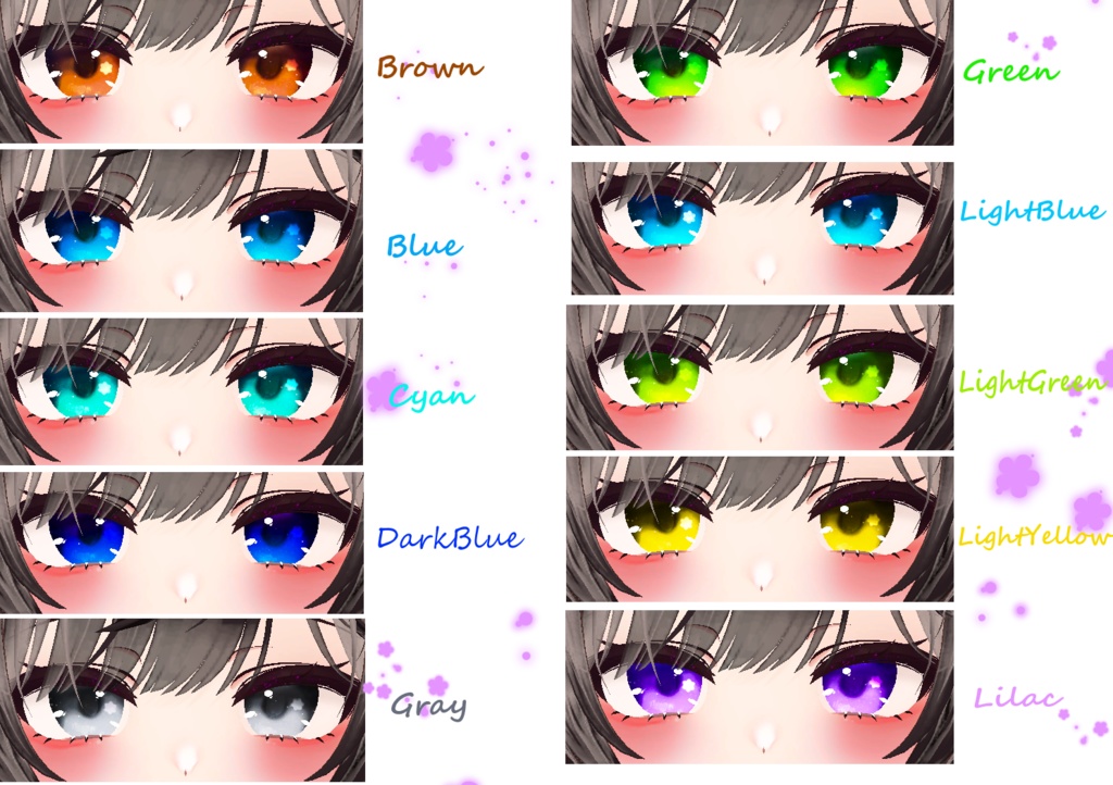 「Sweet Flower」for Manuka - Eye Texture + Makeup + Emission