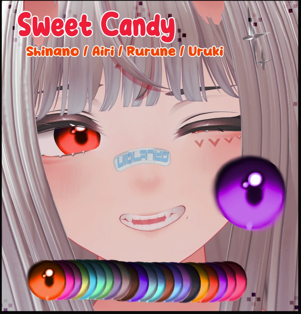 [Uruki/Shinano/Rurune/Airi] [Sweet Candy Eye texture + Emission]