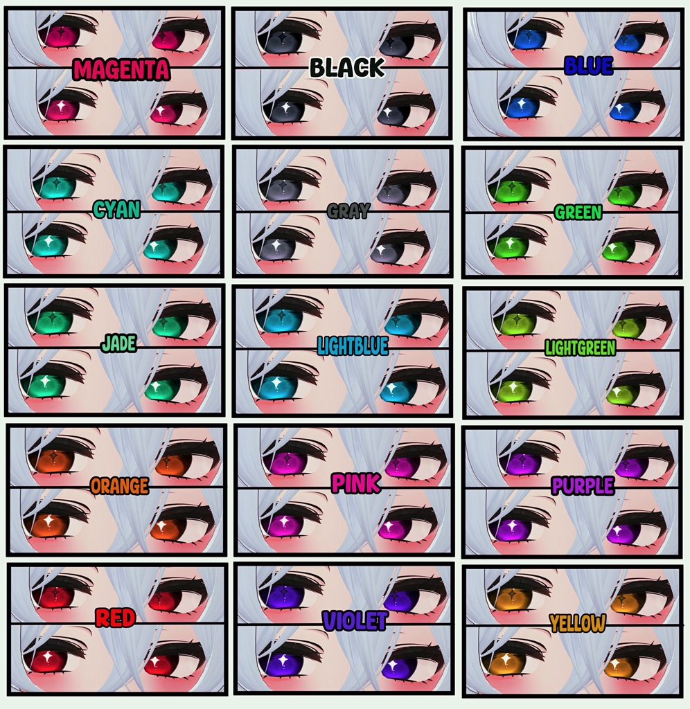 【13アバター対応 / 13 Compatible Avatars】[Space Star EyeTexture + Emission] 缩略图 3