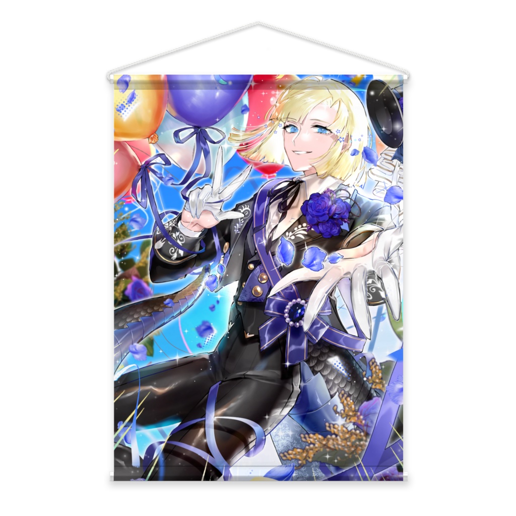 【黒尾流牙】二周年記念【タペストリー】