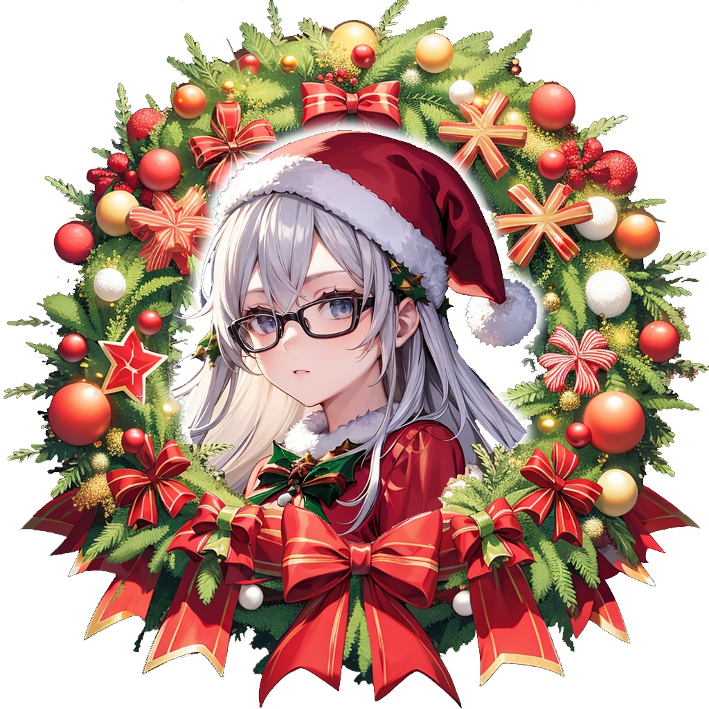 【無料:FREE】クリスマス用、配信画面・配信素材、アイコン素材(Vtuber、投稿者、配信者、実況者)