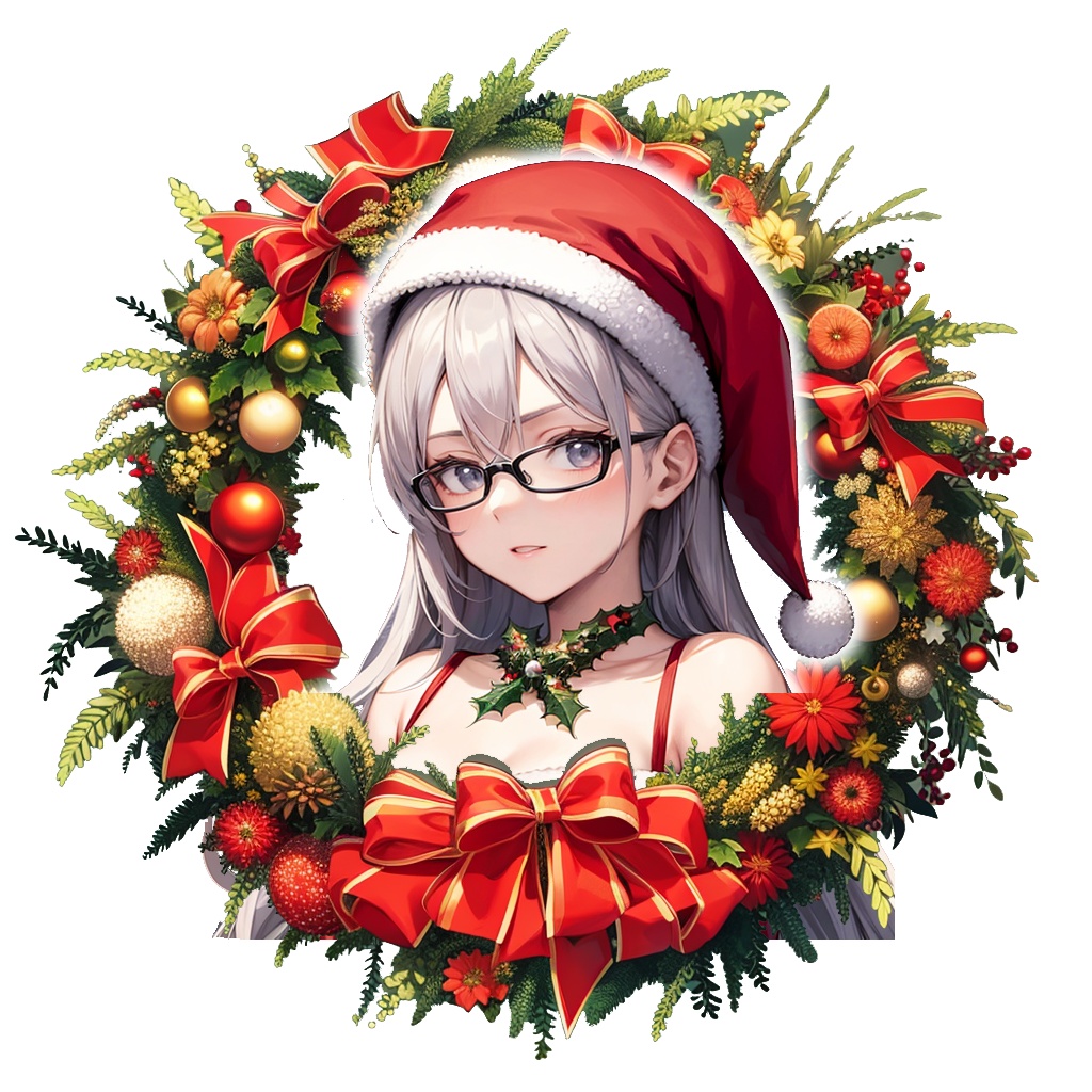 【無料:FREE】クリスマス用、配信画面・配信素材、アイコン素材(Vtuber、投稿者、配信者、実況者)