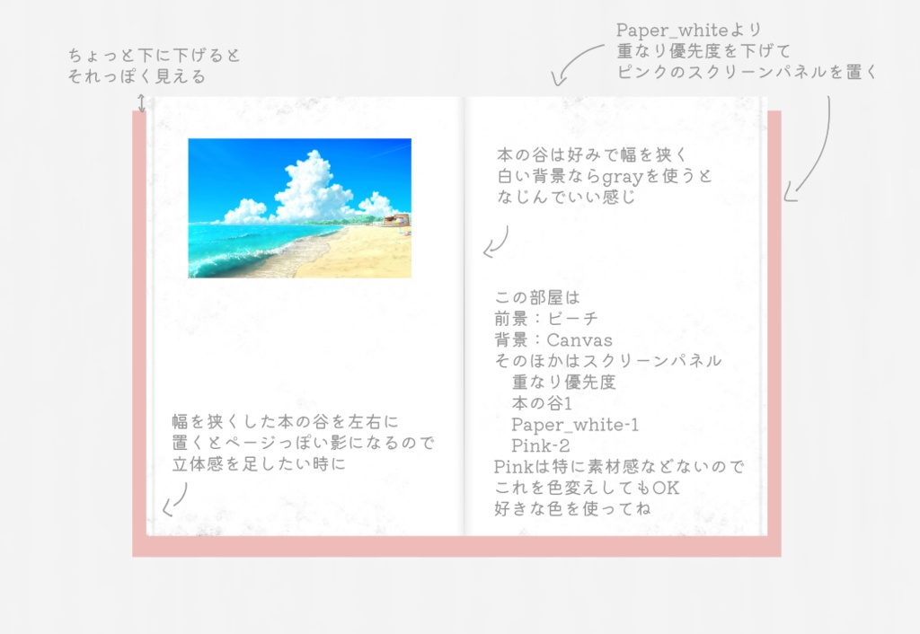 ※無料あり【ココフォリア】本の谷&紙【素材】