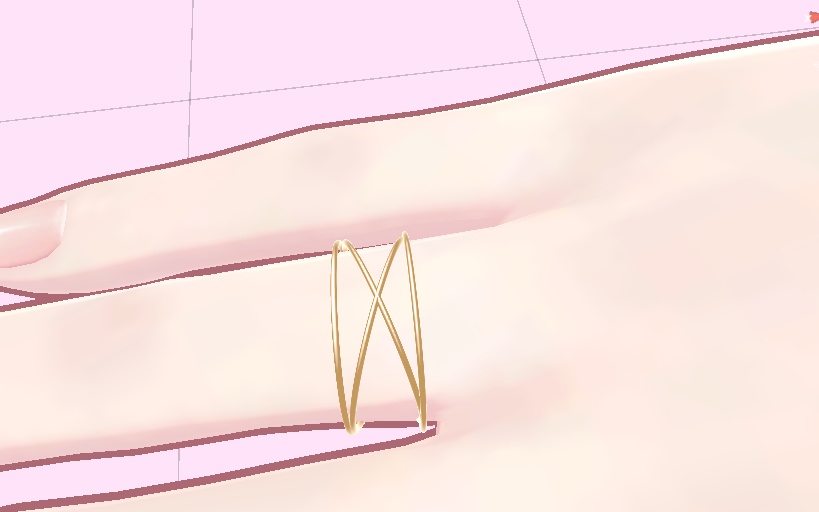 【vrchat想定】細めの指輪