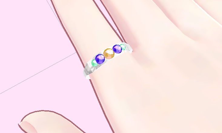 【vrchat想定】ゴツめの指輪