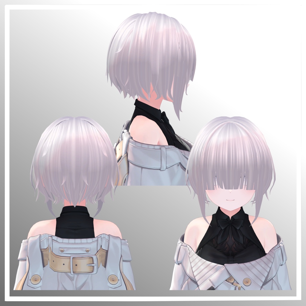 目隠しぱっつんヘア