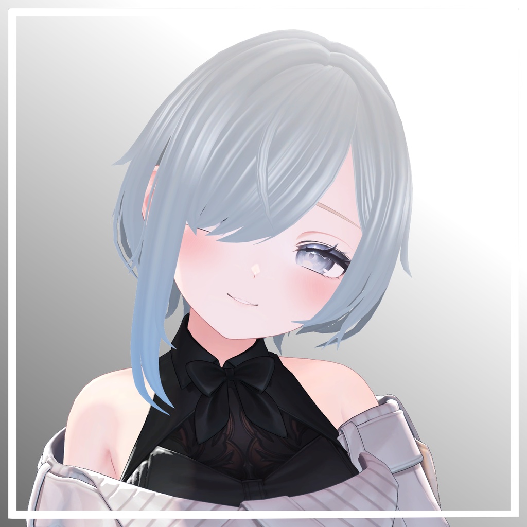 【VRChat想定】Veil Short/片目ショート