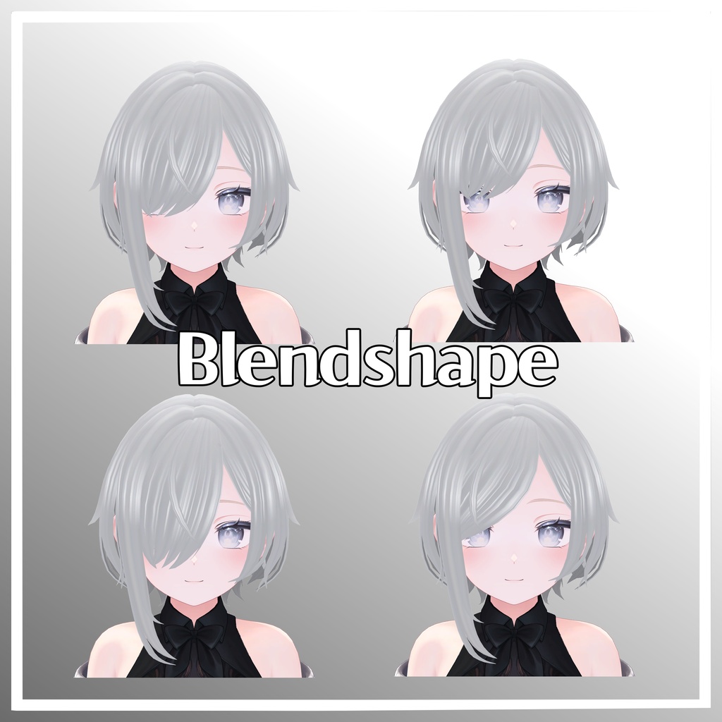 【VRChat想定】Veil Short/片目ショート