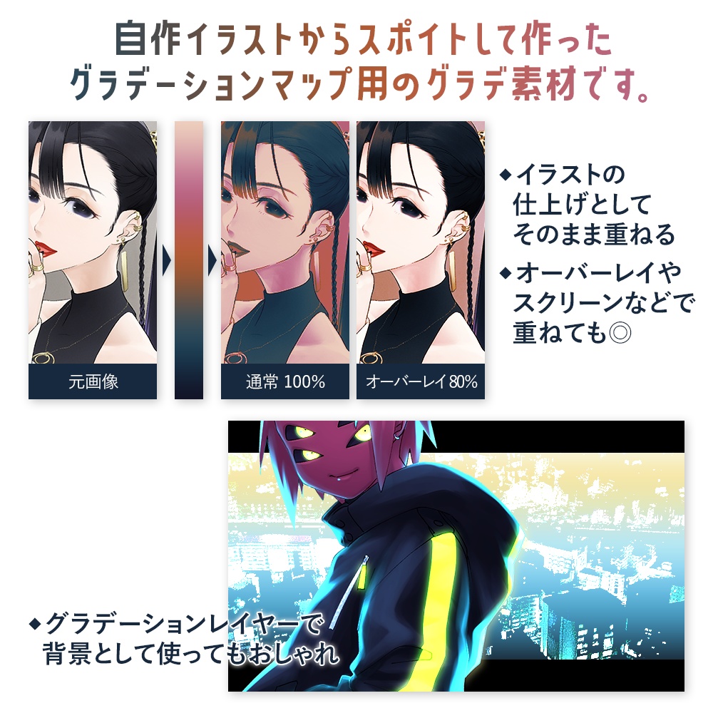 【無料】38miyojiのグラデマップ_Bitter