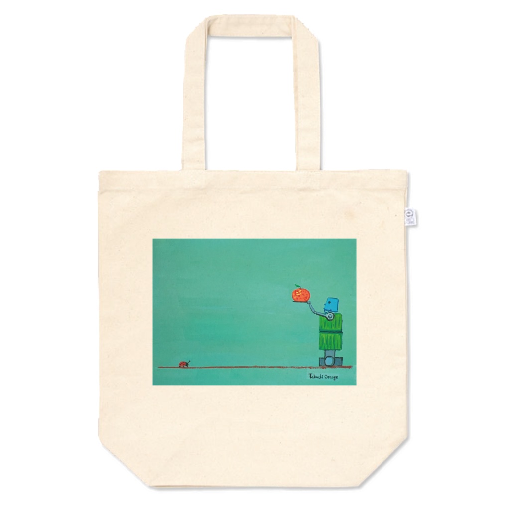 オレンジカゴトートバッグ