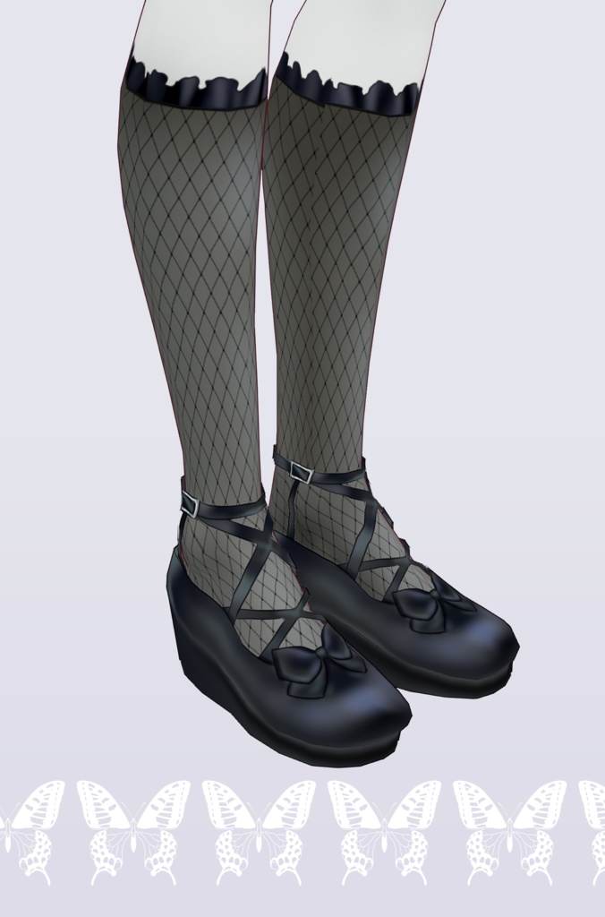 ストラップ·シューズ Strap shoes with stocking