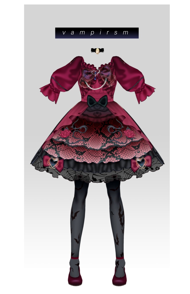 ゴスロリベルベット·ドレスセット