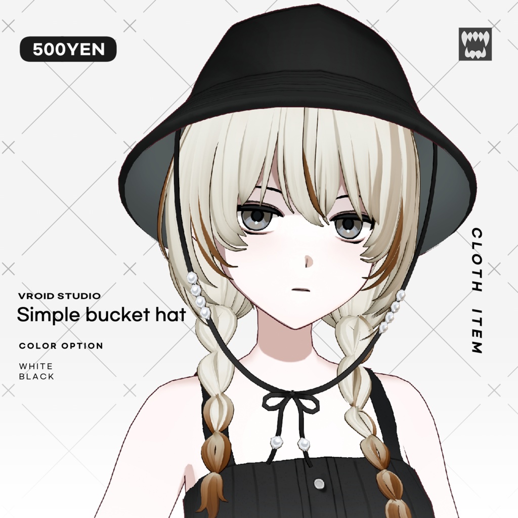 Simple bucket hat [VRoid]