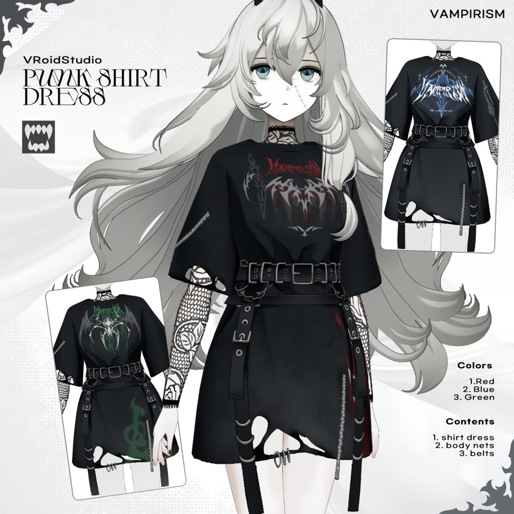 Punk shirt dress [VRoid]