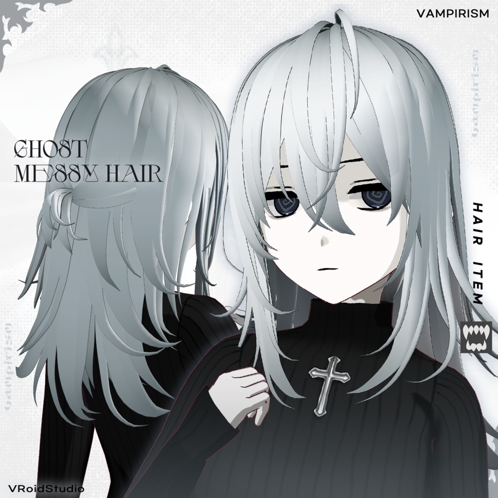 Ghost messy hair [VRoid]