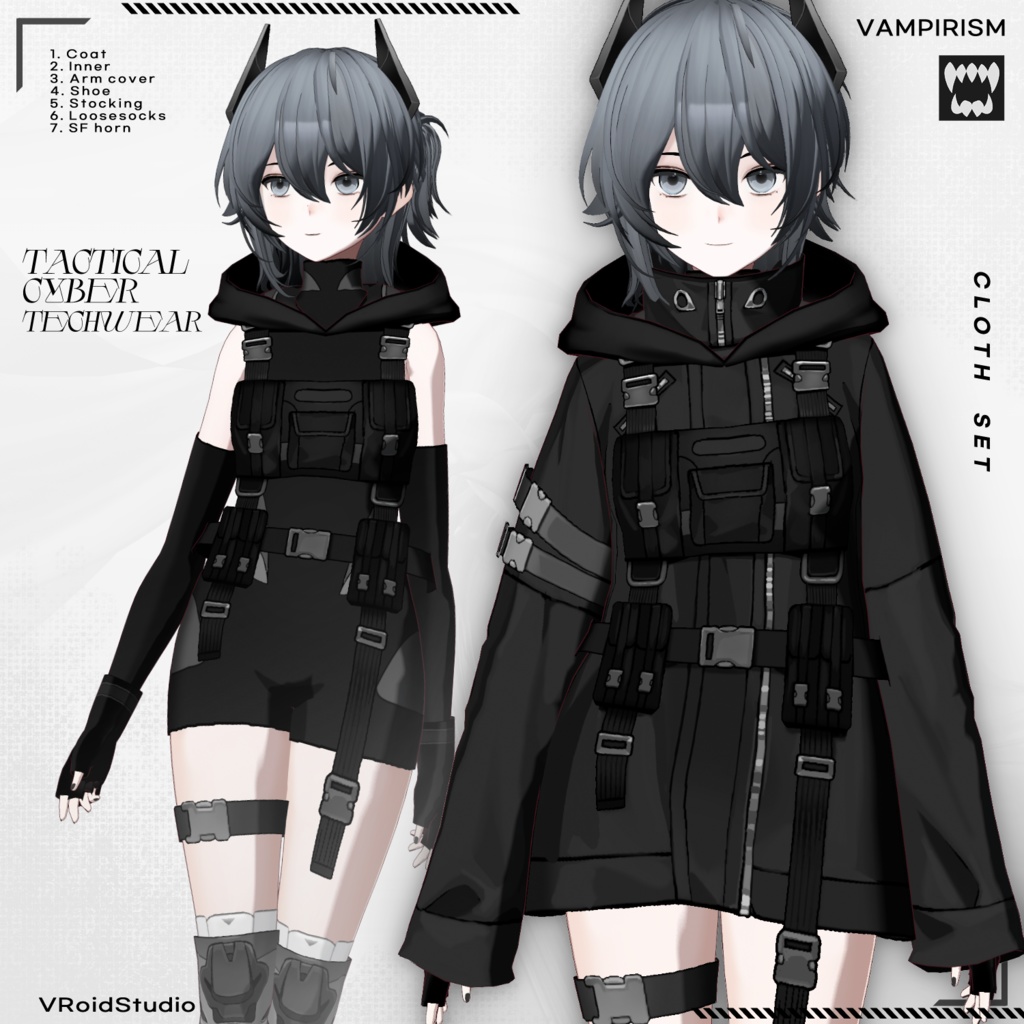 Tactical cyber techwear [VRoid]