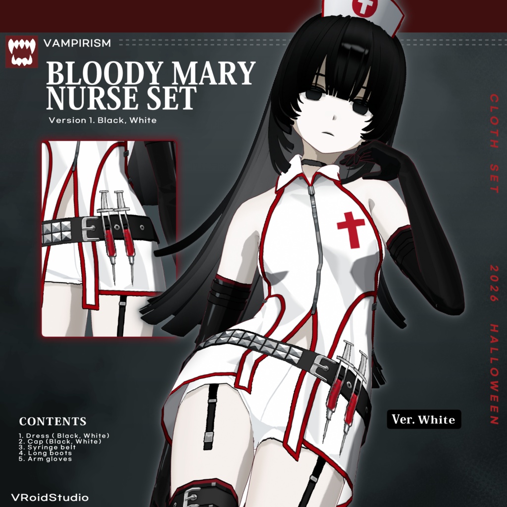 Bloody mary nurse set [VRoidハロウィン衣装]