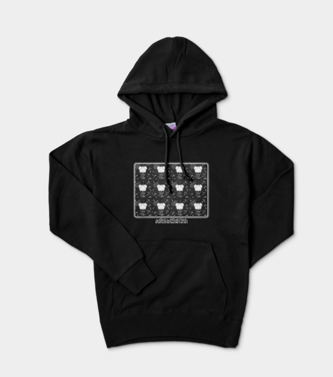 すけべあモノクロパーカー