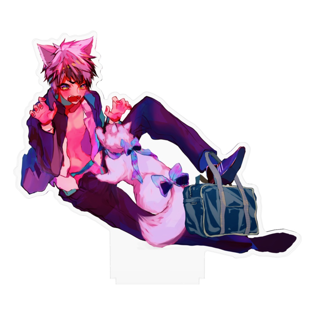 威嚇猫くんBIGアクリルフィギュア