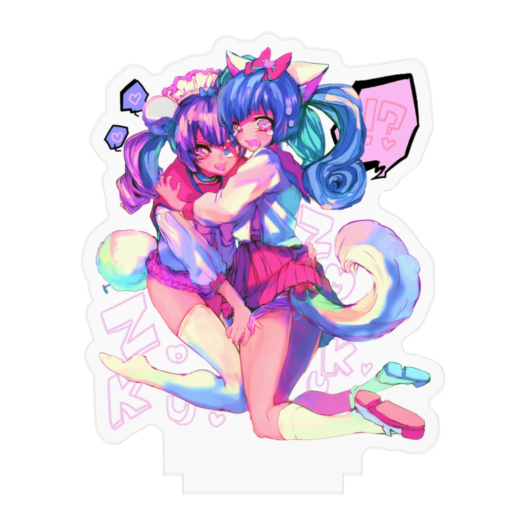 つがいな猫ちゃんアクリルフィギュア