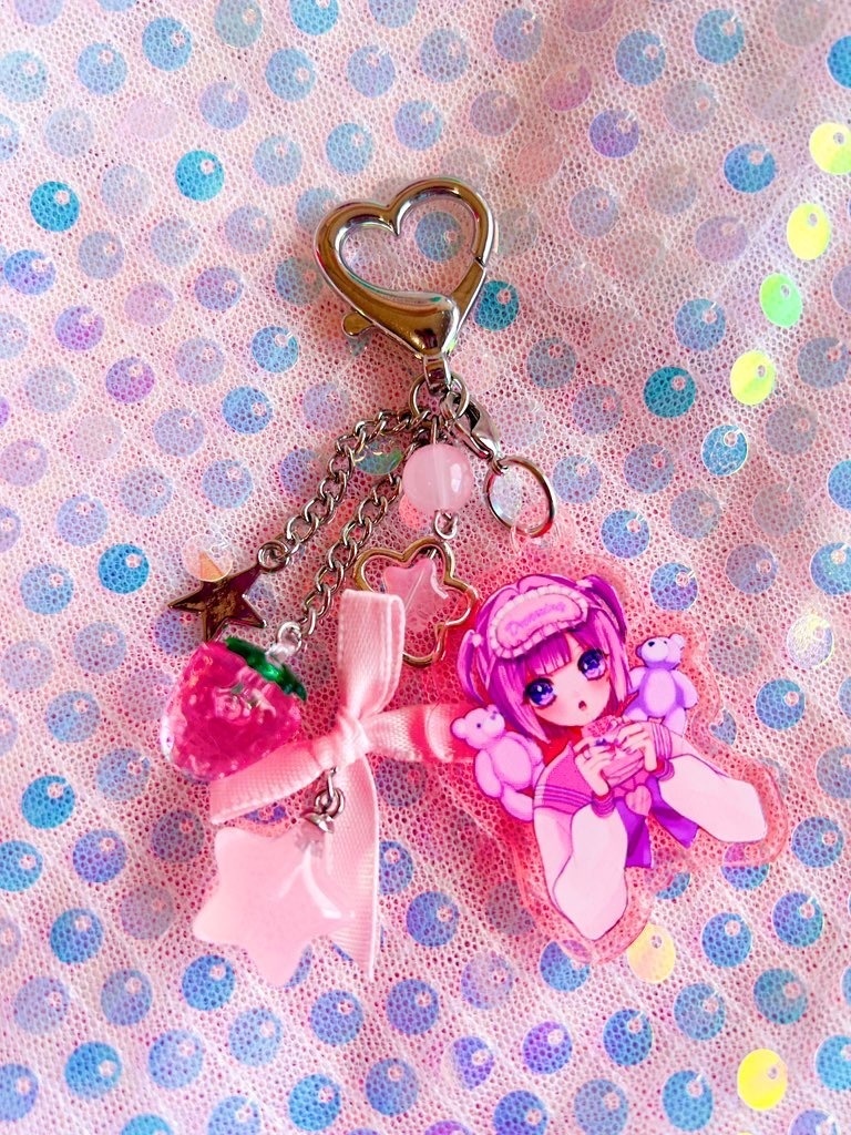 いちごミルクくんアクキー