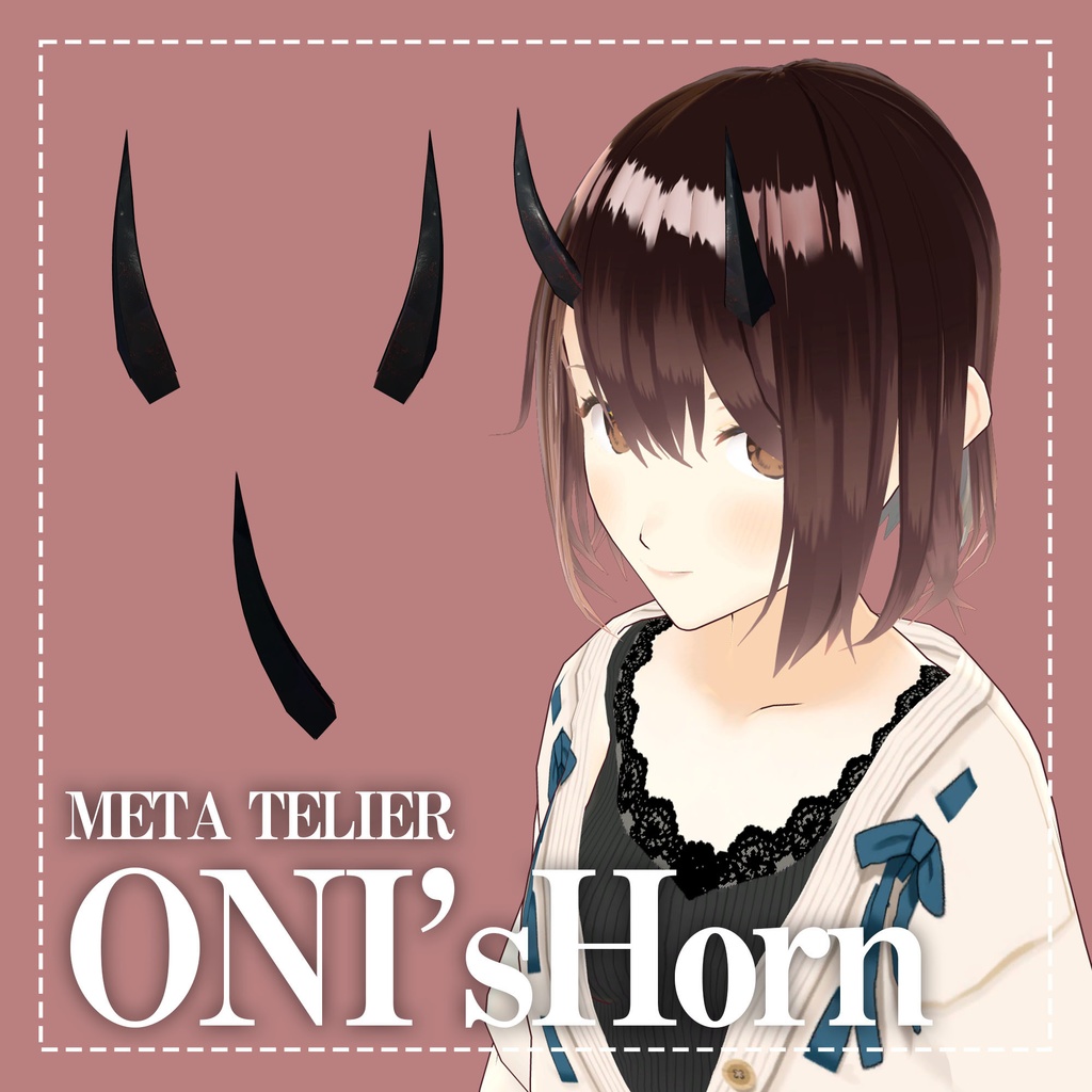 【VRC可】鬼の角/ONI's horn【META TELIER】