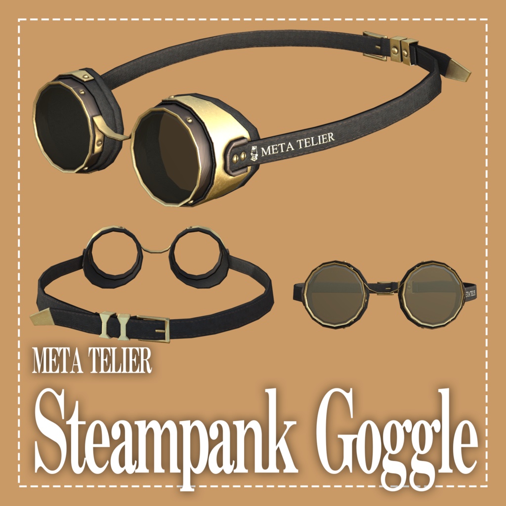 VRC】スチームパンクゴーグル/Steampunk Goggle【META TELIER】 - META TELIER - BOOTH
