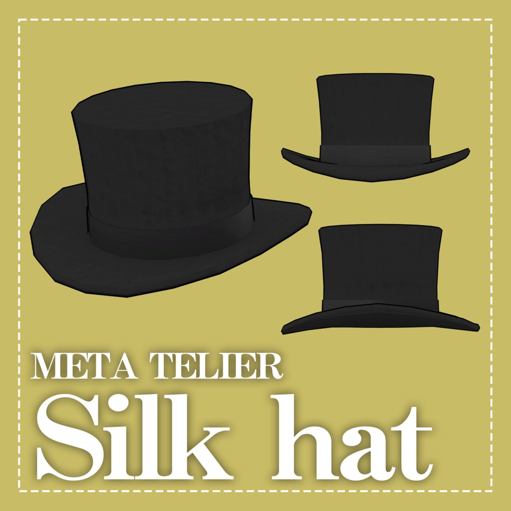 【VRC/VRM】ゴーグル&シルクハットセット/Goggle & Silk hat【META TELIER】