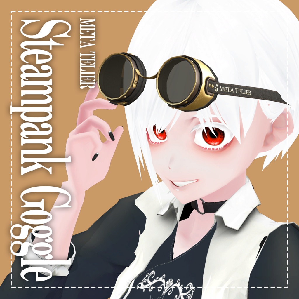 【VRC/VRM】ゴーグル&シルクハットセット/Goggle & Silk hat【META TELIER】