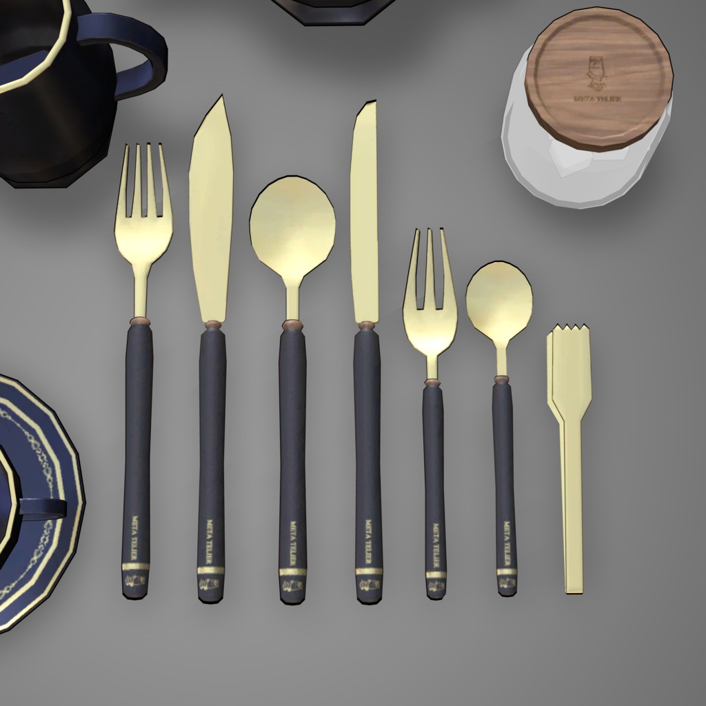 【VRC】祓魔師の食器/Exorcist Tableware【META TELIER】